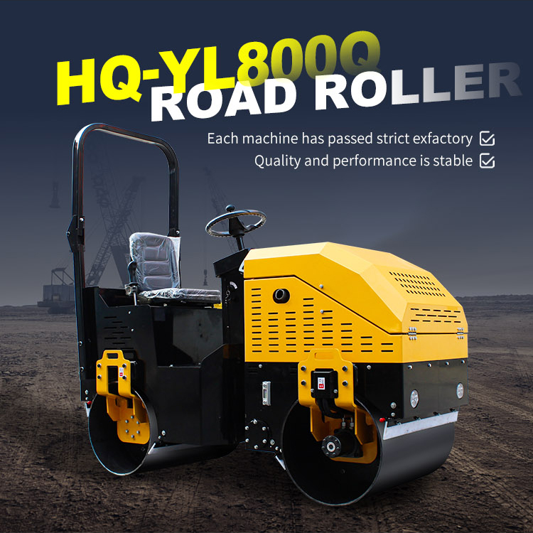 Mini Road Roller 1.5-2.0 Tons Small Vibratory Compactor Steel Wheel Diameter 530X800