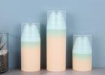 Cylindrical 50ml Cosmetic Airless Bottle Leakproof Empty Pink Frosted Gradient