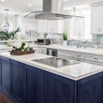 Trend Blue Shaker Style Kitchen Cabinets Solid Wood Furniture for Modular