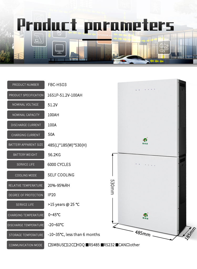 51.2v 100ah Stacked Battery Pack Lifepo4 Home Solar Energy Storage System