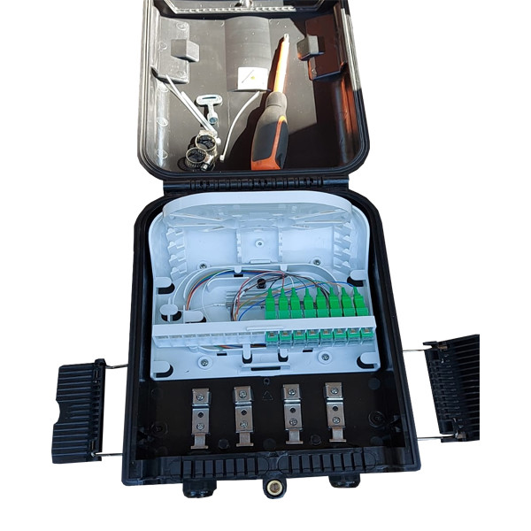 Hot Sale 16 core Outdoor Optical Distribution Box black with 16 SC adapter