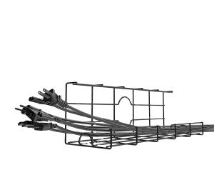 Quality Sturdy Table Cable Holder Power Coated Under-Desk Cable Duct for Desk Organization wholesale