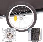Bike Trailer Cargo Foldable Max Load, 2x16'' Inflatable Wheels, Aluminum Bicycle