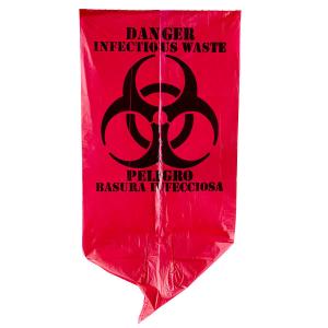 Quality Red Infectious Waste Recyclable Garbage Bags 7 Gallon Gravure Printing wholesale