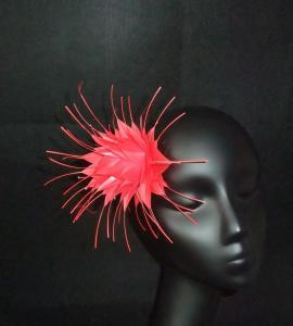 Quality Dyed Decoration Goose Feather Flower Mount with Wire Accessory wholesale