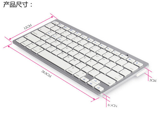 Slim Mobile Bluetooth Keyboard , Folding Bluetooth Keyboard For Iphone