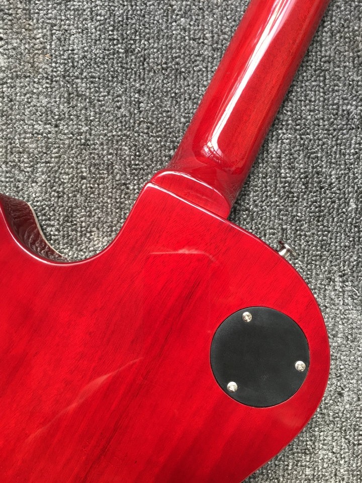LP 1959 R9 Electric guitar Tiger Flame with Chrome hardware luxury finished way with Chrome hardware LP standard Electri