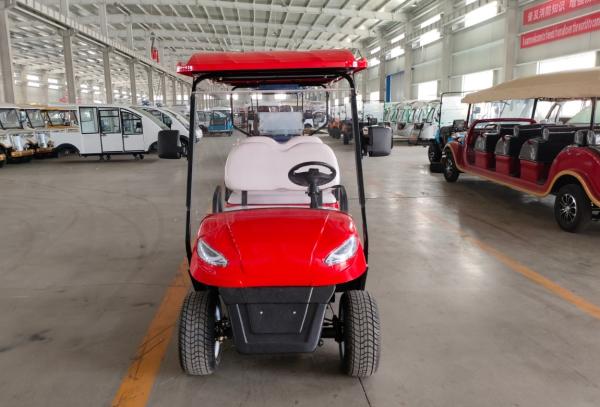Red Color 4 Seater Golf Cart wheelbase 2420mm Ground clearance 120mm AC motor 3