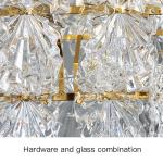 Transparent Glass Led Chandelier For Living Room Foyer Hall Luxury Ceiling Lamp
