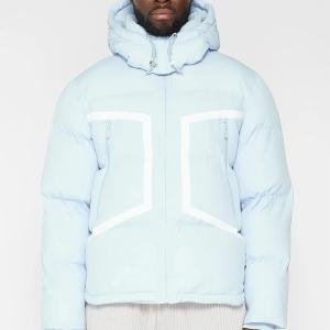 Quality New Design Outdoor Winter Warm Custom Logo Blue Heavyweight Puffer Jacket Men Casual Jacket wholesale