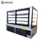 Refrigerated glass door cake display case for bakery shop with CE/ETL