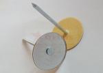 Galvanized Steel 2" Cup Head Weld Pins With Paper Washer For Securing Insulation