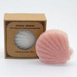 Customerized Logo Shell Shape Body Konjac Sponge Organic