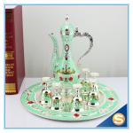 Shinny Gifts GuangDong Factory Russian Style Wine Set Enamel Handmade Home