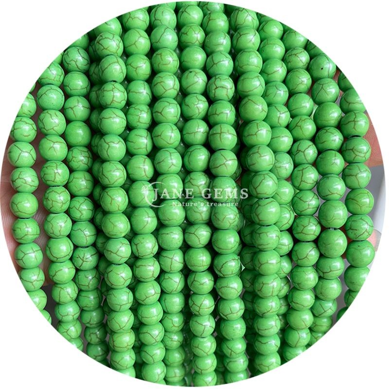 Wholesale Howlite Round Stone Loose Beads Turquoise Loose Beads Round Beads Spacers For Jewelry Making