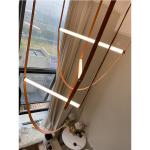 Postmodern Leather Belt Chandelier Living Room Villa Building Coffee long