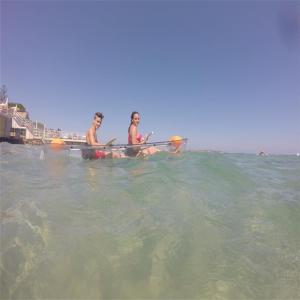 Quality SGS Plastic Small Fishing Boats Unbreakable Polycarbonate Clear Lover Kayaks wholesale