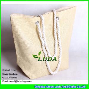 Quality LUDA wholesale promotion beach tote bag natural paper cheap straw handbag wholesale