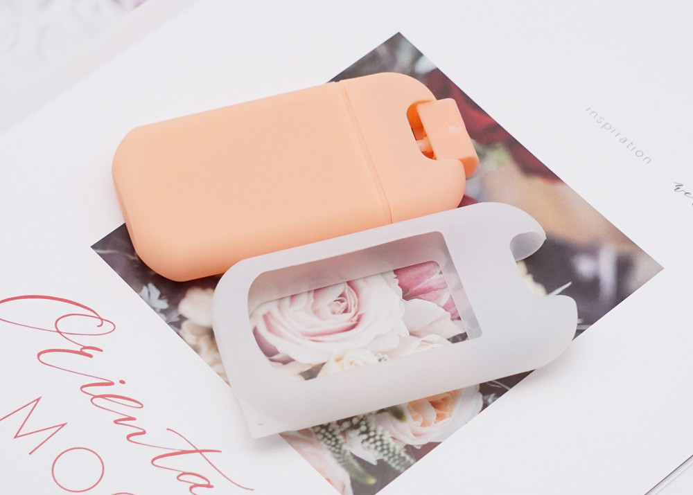 Empty Mini Plastic Perfume Atomizer Spray Bottle Dark Blue Cosmetic Credit Card Pocket