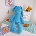 Fluffy Cartoon Bunny Stuffed Animal 30cm With PP Cotton Filling
