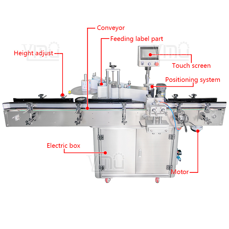 Round Bottle Wrap Around Self Adhesive Labeling Machine Paper For Juice Beverage Cosmetic Coffee