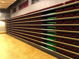 Quality EN12727 Tiered Theater Upholstered Seating Telescopic Tribunes wholesale