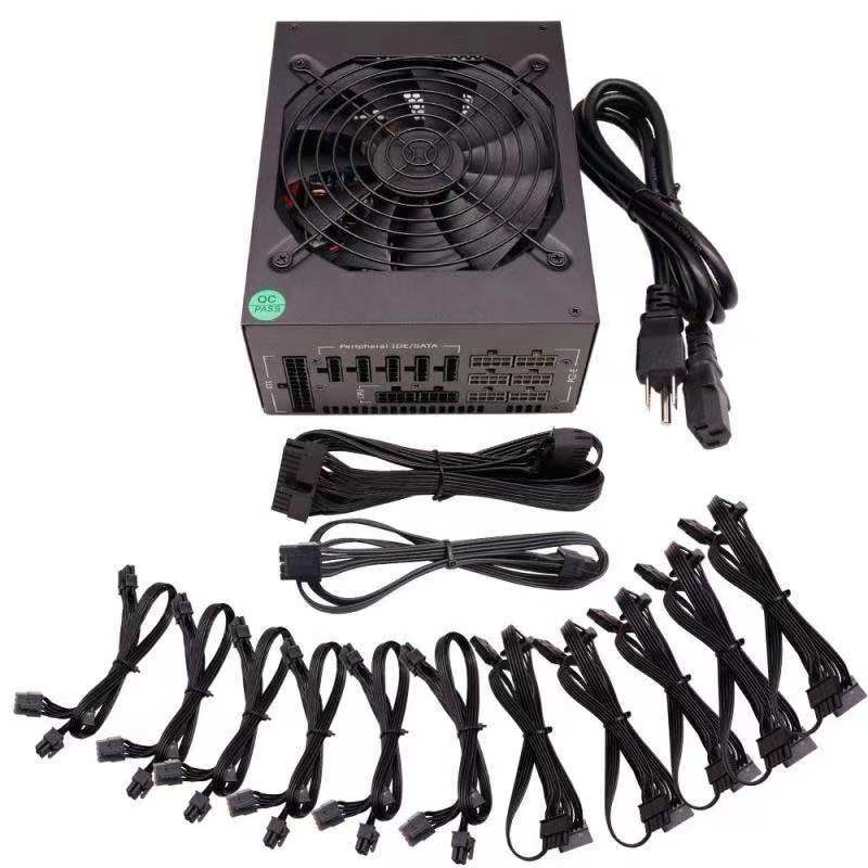 12v ETH Asic Miner Power Supply , Ethereum Mining Psu 1600w