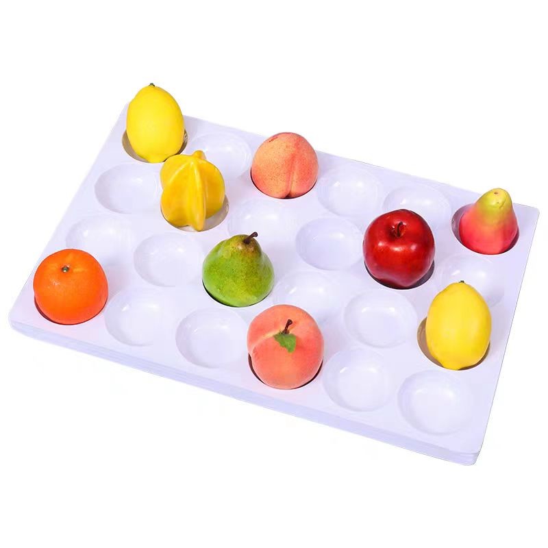 9 25 28 30 hole disposable pp black fruit tray plastic blister PET display kiwi/pitaya plastic tray for supermaket