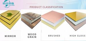Quality 1220*2440 Regular Specification Aluminum Composite Panel High UV Resistance Nano Coating wholesale