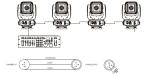 9pcs led moving head beam lights