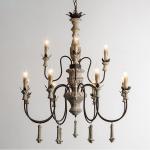 Vintage Foyer chandeliers large wooden lustre rustic lighting suspension retro