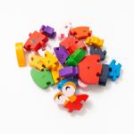Wooden Building Block Toys For Kids Baby Early Education Snails Digital Tortoise