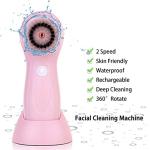 Facial Cleansing Brush,USB Rechargeable Facial Brush,Electric Rotating Face