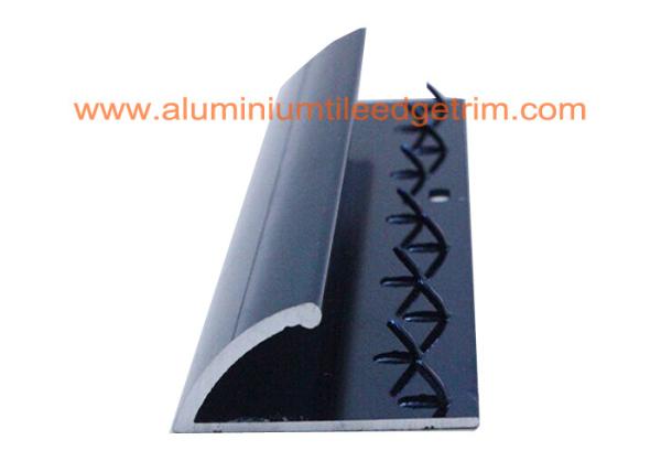 Black Aluminium Metal Carpet Transition Strip / Edging / Threshold Powder