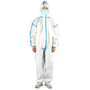 Quality 63g-65g Disposable Coverall Suit XXL Tyvek Coveralls With Hood wholesale