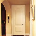 PVC MDF Interior Wood Composite Door Natural Wood Veneer Right / Left Opening