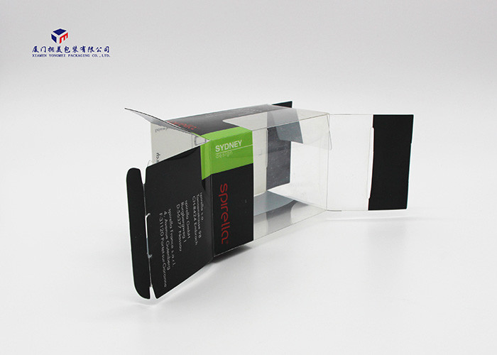 PET Box Clear Window Custom Printed Plastic Boxes With Hang Hole 7.3X7.3X12.8cm