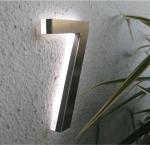 Silver Brush Metal House Door Numbers And Letters Halo Lighting