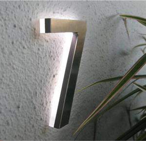 Quality Silver Brush Metal House Door Numbers And Letters Halo Lighting wholesale