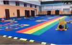 15mm Thickness Interlocking Sports Tiles 12 Colors Temporary Sports Flooring