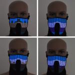 Best Selling 2019 Glow In the Dark EL Mask LED Rave Face Mask For Gifts Party