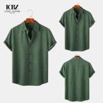 Summer Cotton Linen Men's Shirt Long Sleeve Large Size Color Plus Size DRESS