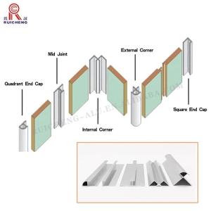 Quality Low Temperature Resistant Aluminium Panel Trim 9mm Width For UV Board wholesale