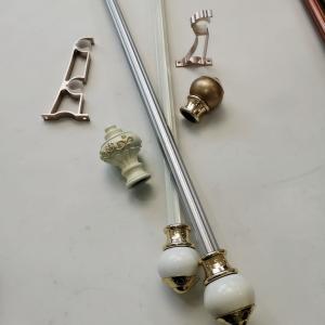 Quality Silver Single 28mm 6.7m European Wrought Iron Curtain Rods wholesale