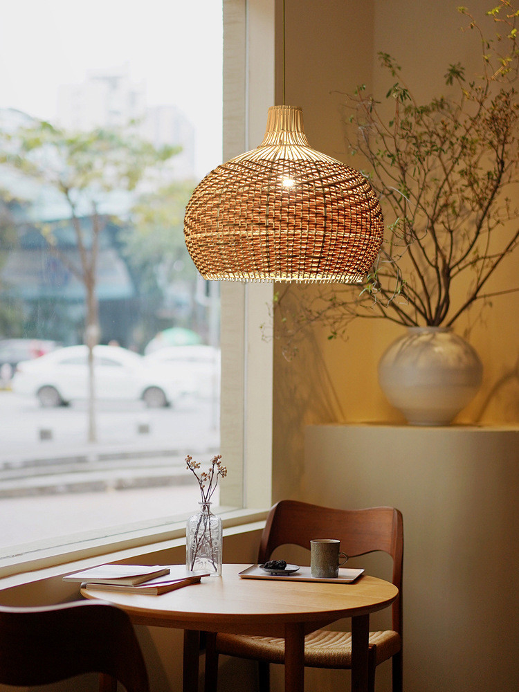 New Color Matching Rattan Lamp Vintage Pendant Light Fixtures Retro Hang lamp(WH-WP-68)