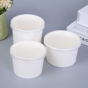 Quality 9oz Custom High Quality Disposable Printed Paper Dessert Cups Bowl Paper Cup For Ice Cream Beverages wholesale