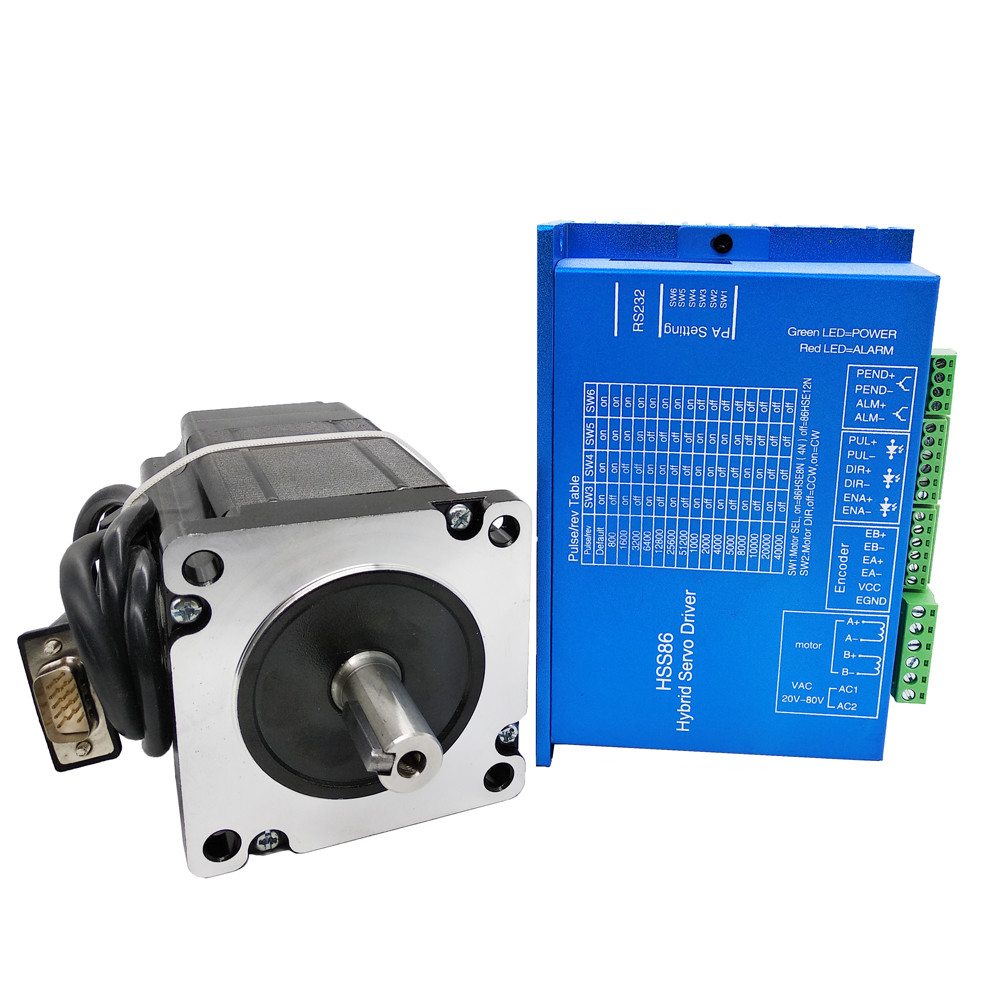 3d Printer Cnc Router Closed Loop Stepper Motor 60HSE3N 88mm Encoder 1.8mH