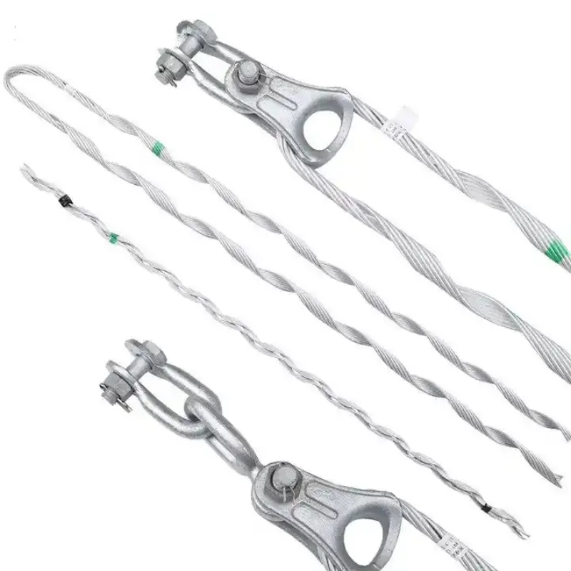 Overhead Steel Pre-Twisted Cable with Aluminum Fiber Optic Anchor Tension Wire Clamp