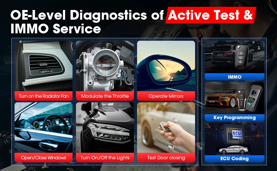 LAUNCH X431 PRO TT Car Diagnostic Tools DBScar VII VCI CAN FD Auto OBD2 Scanner 37+ Reset ECU Coding Active Test pk X431