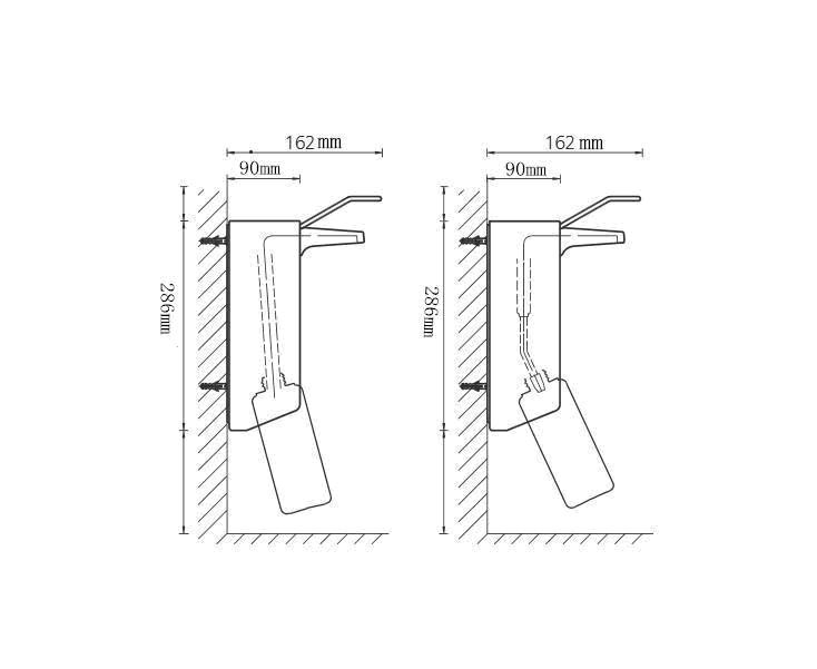 Primary Color Arm Lever Dispenser / Euro Bottle 1000 Ml Soap Dispenser